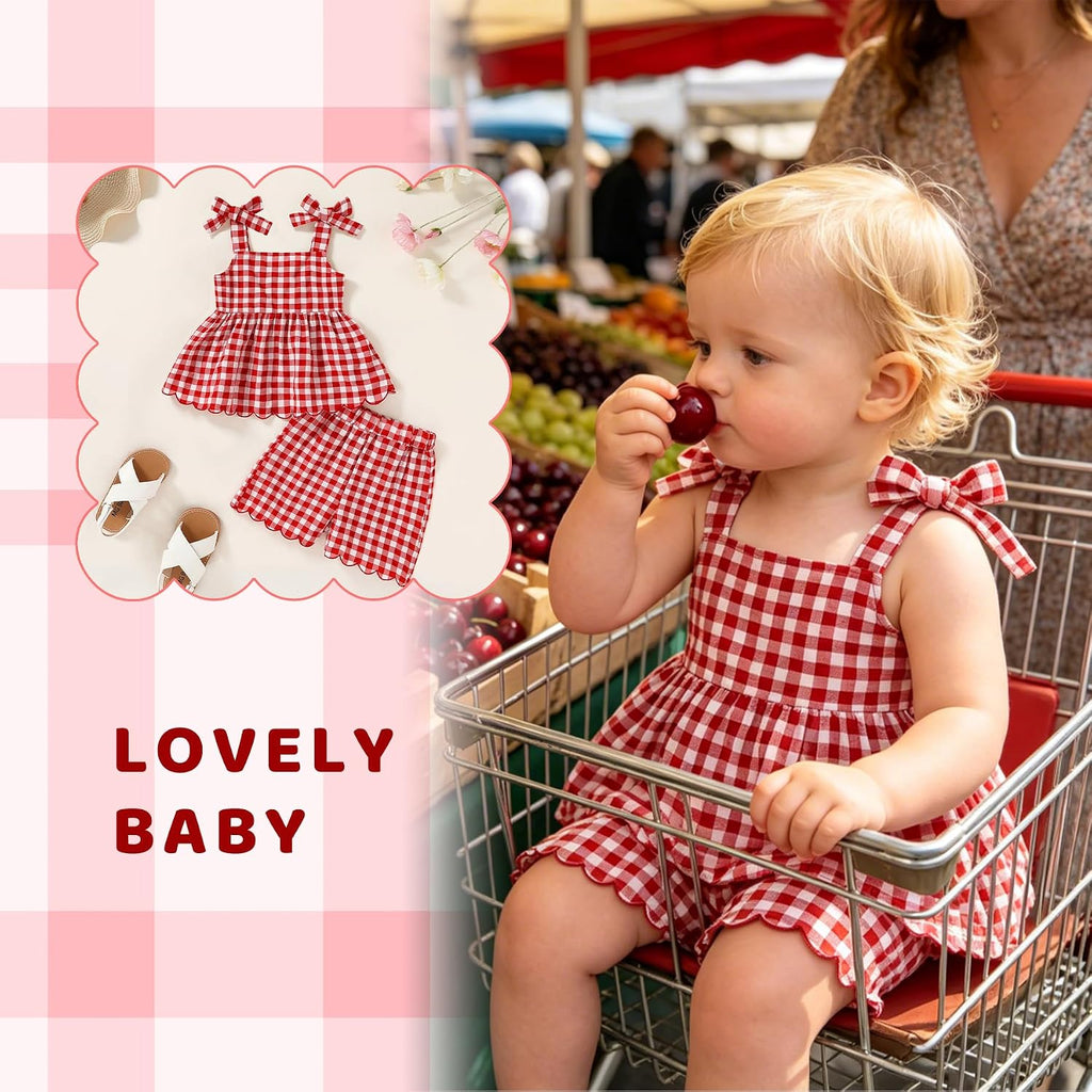 Toddler Girl Clothes Summer Outfit Sleeveless Tank Shorts Set