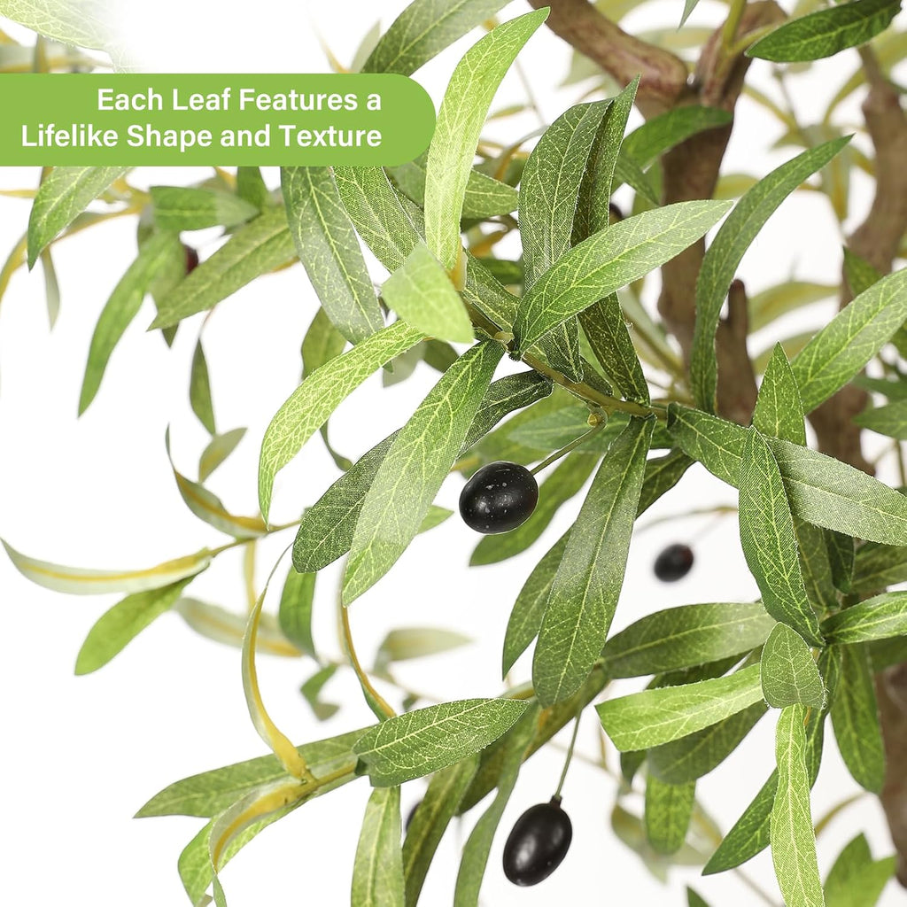 8ft Faux Olive Tree - Realistic Large Olive Trees Artificial Indoor