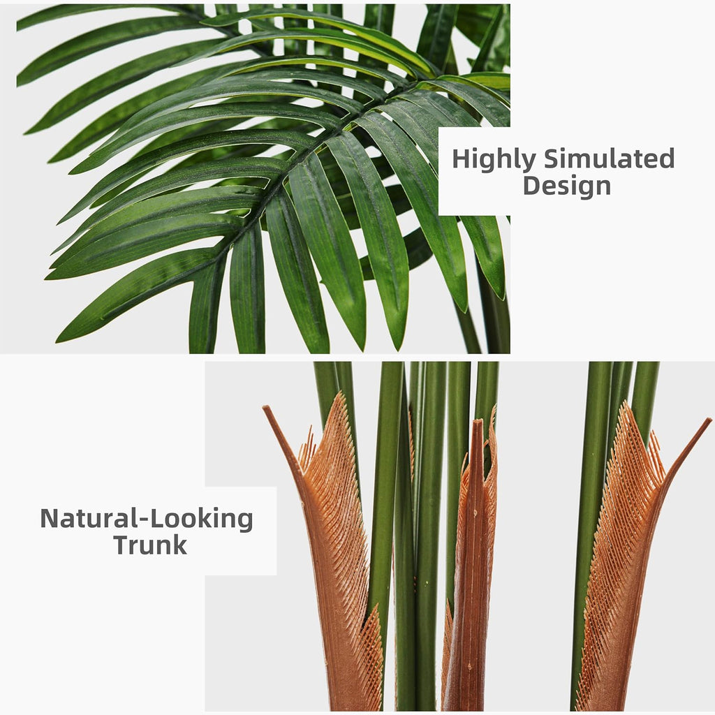 Artificial Plant 6FT Fake Palm Tree with Black Tall Planter