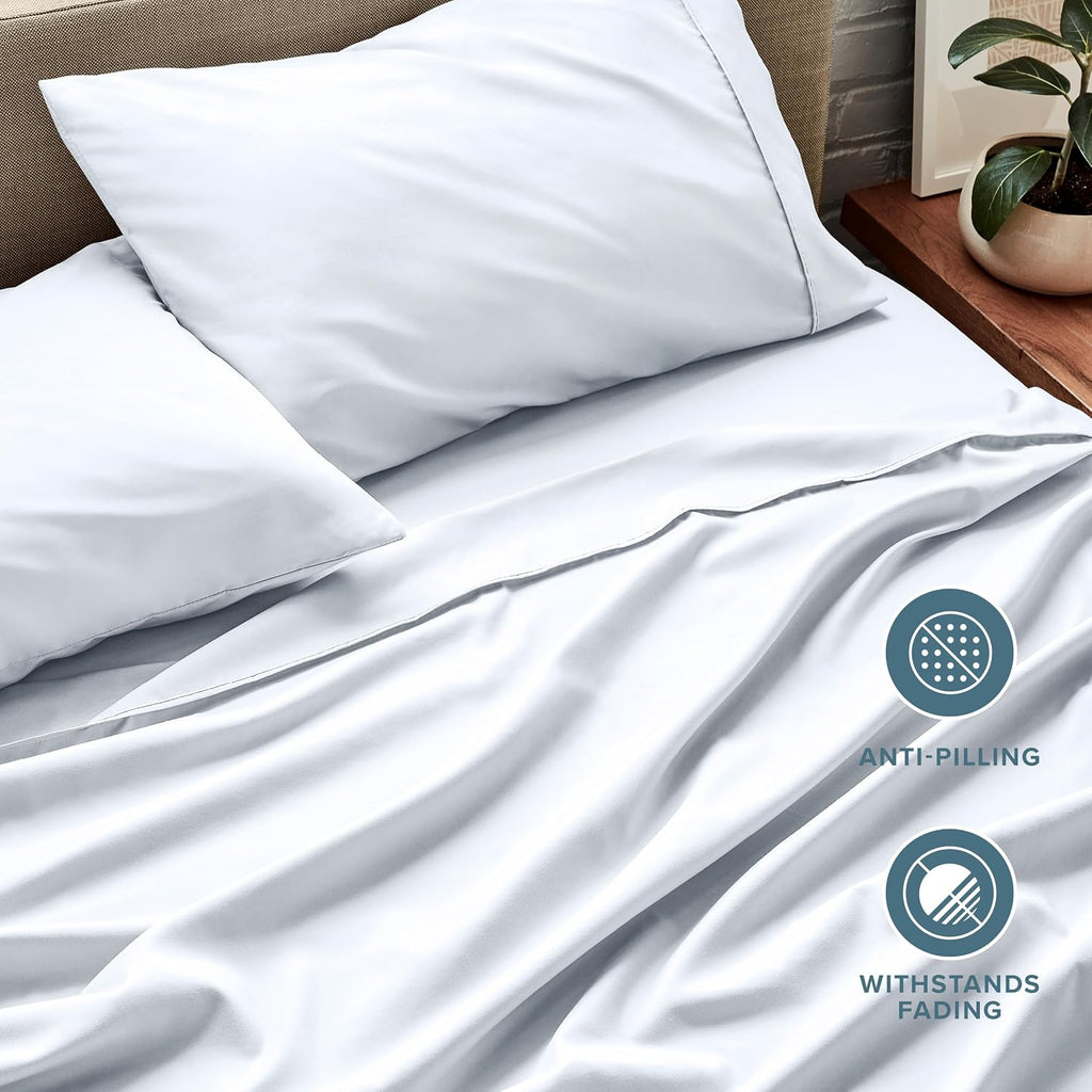Queen Sheet Set - 1800 Ultra-Soft Microfiber Queen Bed Sheets - Double Brushed - Deep Pockets - Easy Fit - 4 Piece