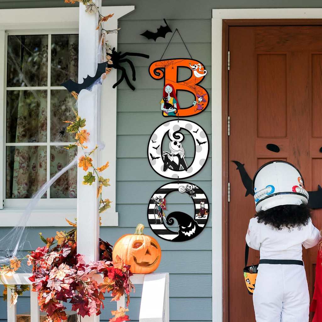 Halloween Nightmare Christmas Decorations Wooden Hanging Door Sign