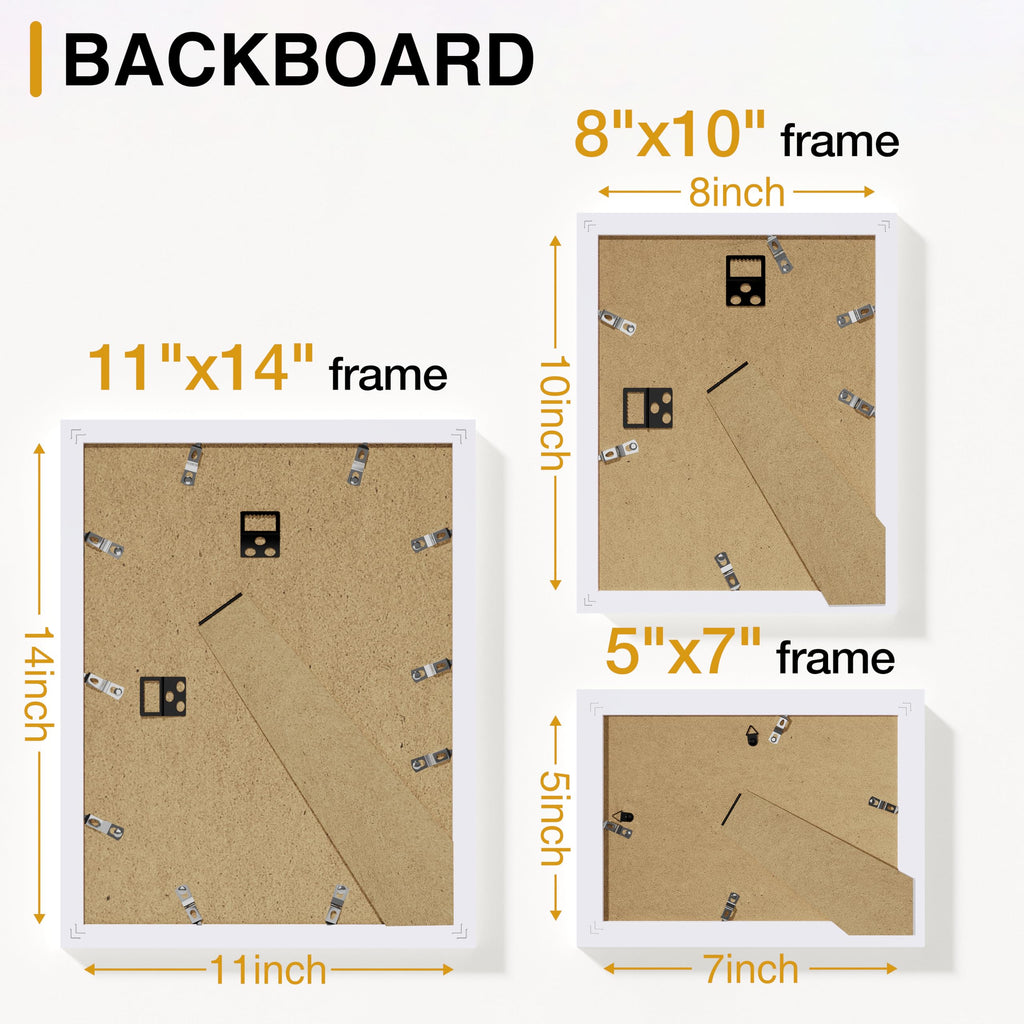 7 Pack Picture Frames Collage Wall Decor, White