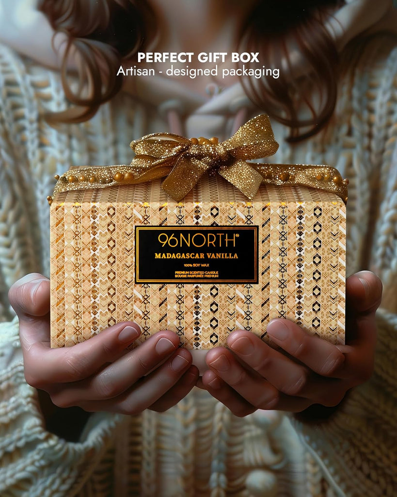 Luxury Vanilla Soy Candles | Large 3 Wick Jar Candle | Up to 50 Hours Burning Time | 100% Natural Soy Wax | Relaxing - Set of 12