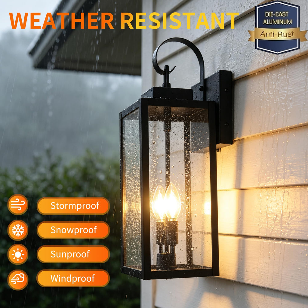 20 Inch Motion Sensor Dawn to Dusk Outdoor Sensor Light Fixture Anti-Rust Exterior Wall Lighting Waterproof Outdoor