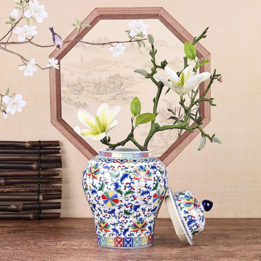 Chinoiserie Ginger Jar - Blue and White Porcelain General Jar, Handmade Ceramic Vase Décor, Classic Chinese Style