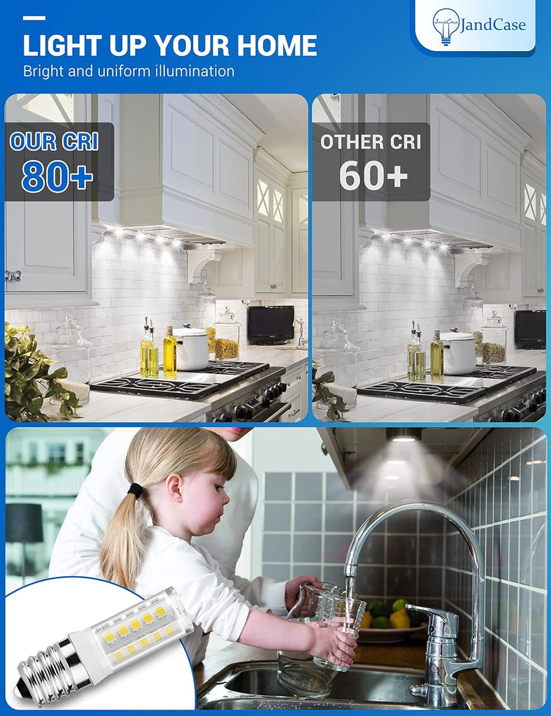 Microwave Light Bulbs Under Hood,E17 LED Bulb 40W Equivalent,6000K