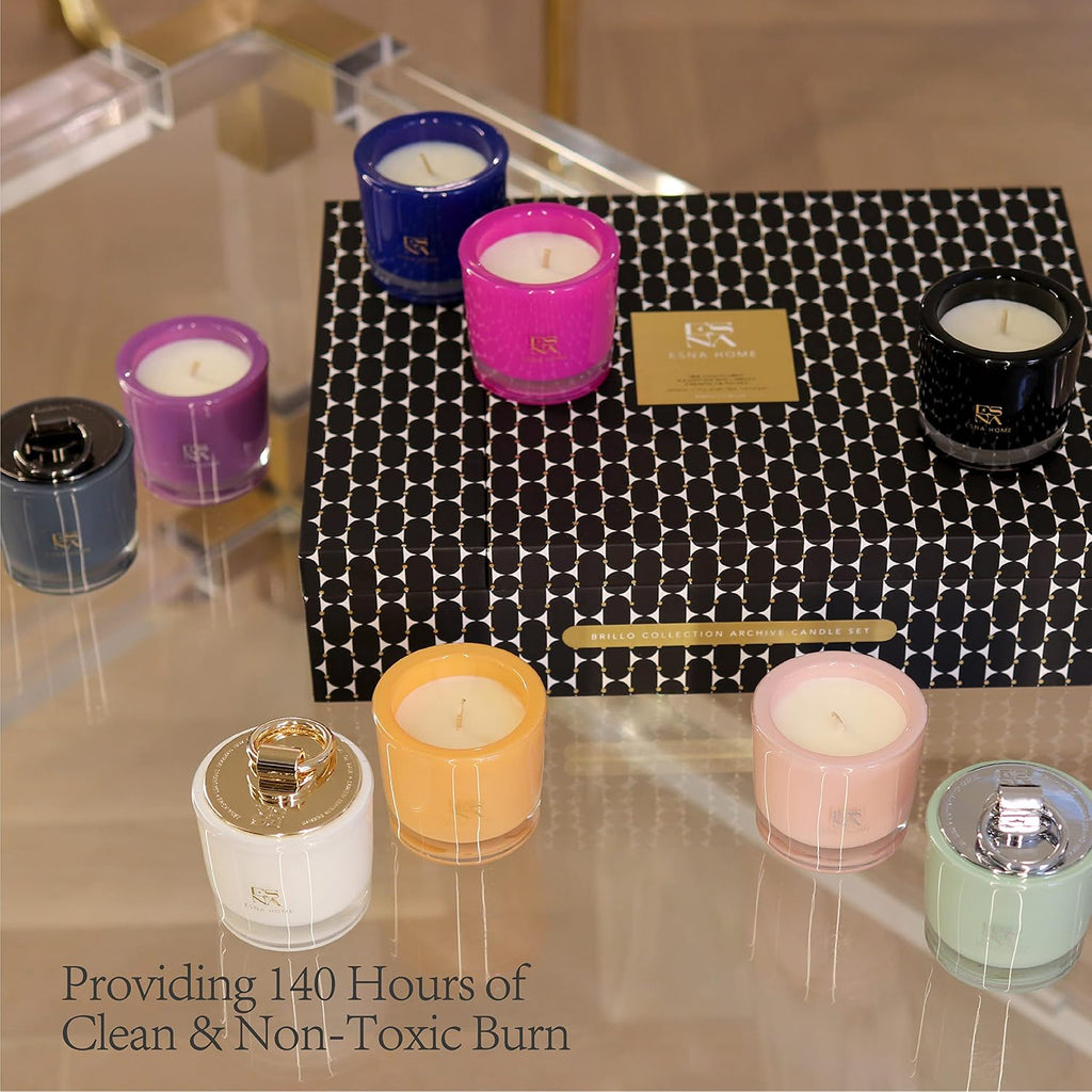 Luxury Aromatherapy Scented Candle Gift Set 9 Votive Candle Archive Set Packed to Perfection in Premium Magnetic Gift - Set of 9