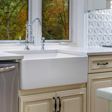 Sutton Fireclay sink, 30" Apron Front Farmhouse Kitchen Sink. Solid (Not Hollow)