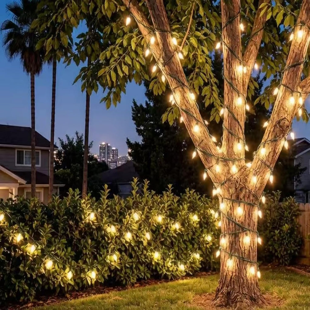 150 LED Warm White Christmas Lights, UL Certified and Commercial Grade Green Wire String Lights 50 Ft, for Indoor