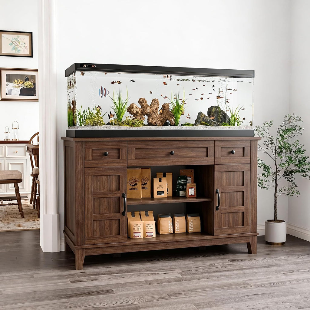 55 Gallon Aquarium Stand, 1400LBS Heavy Duty Fish Tank Stand