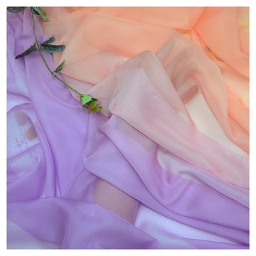 33 Colors 30D Gradient Chiffon Fabric by The Yard 1.4m/55in Wide Sold by The Meter for Summer Women's Skirt Clothing