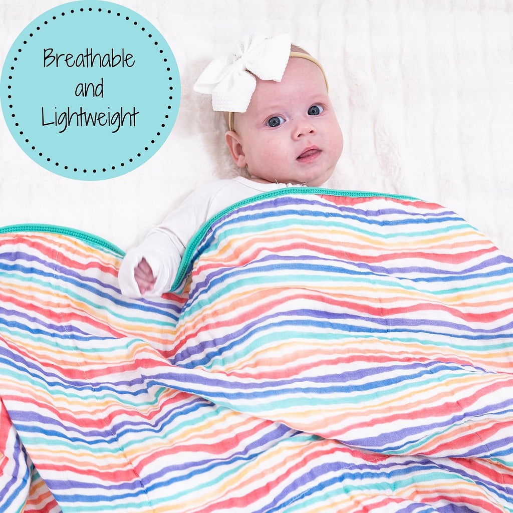 Muslin Baby Blanket, 100% Organic Cotton, Soft Baby Quilt