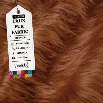 Faux Fur Fabric by The Yard - Artificial Craft Fur - 36" X 60" Inch Wide - Fur Fabric for Craft Supply, DIY Furry