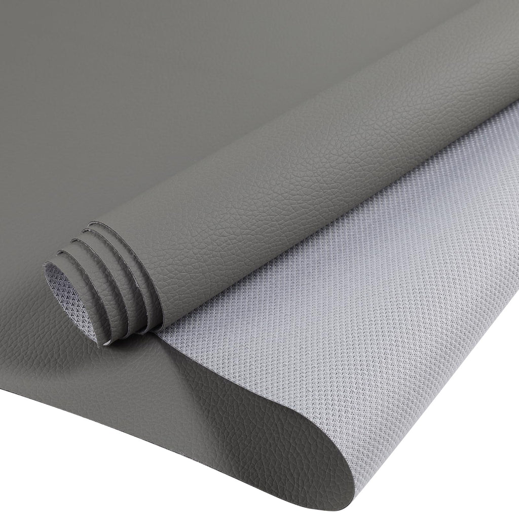 Waterproof Soft Leather Material 55"×360" Gray