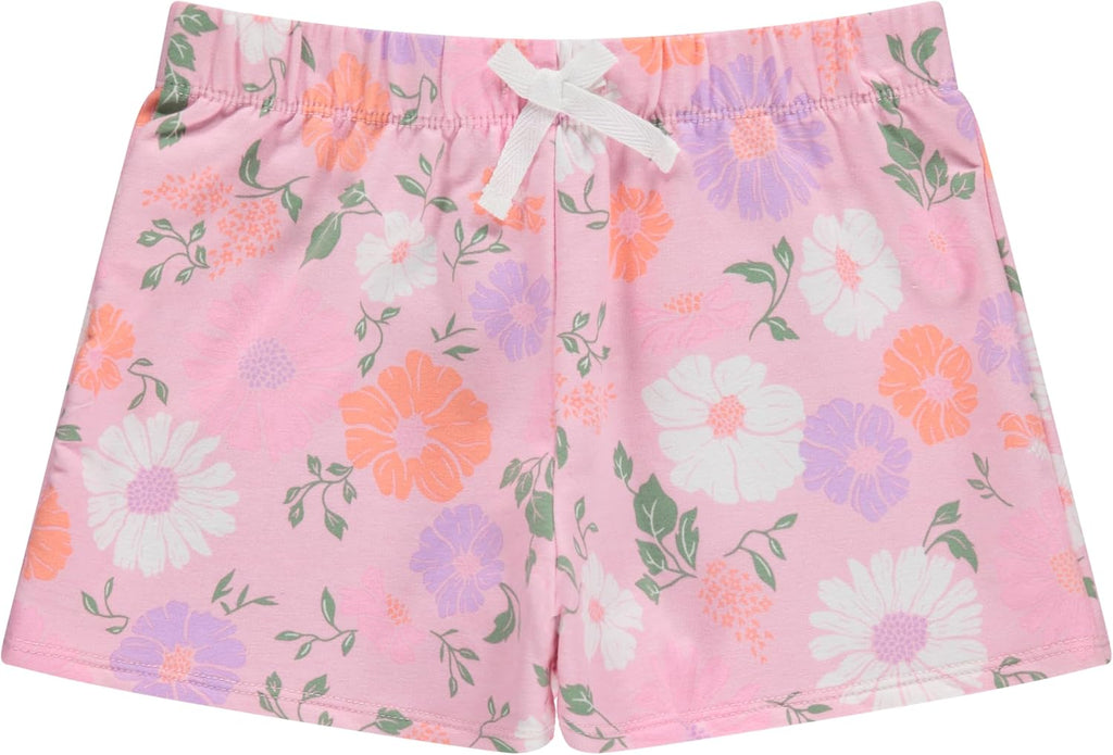4 Pack Girls Shorts, Cotton French Terry Shorts for Girls, Kids Summer Clothing