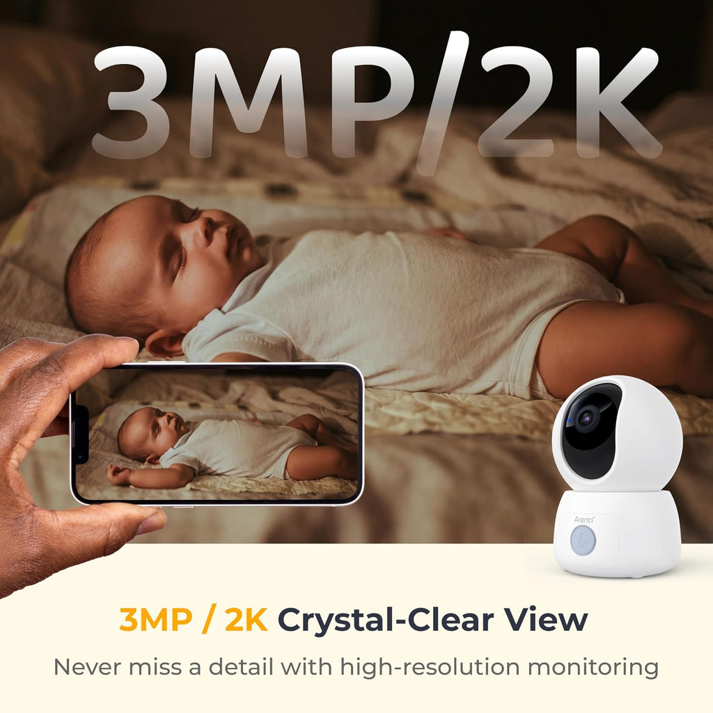 Baby Monitor C3 Kit, 3MP WiFi 6 PTZ Camera with 5" Wireless Display