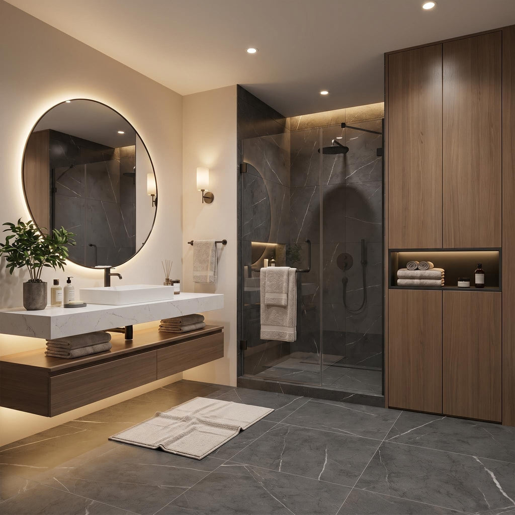 Peel and Stick Vinyl Floor Tiles 12"x12" x1.2mm - 30 Pcs Covers 30 Sqft Self-Adhesive Marble Look Flooring