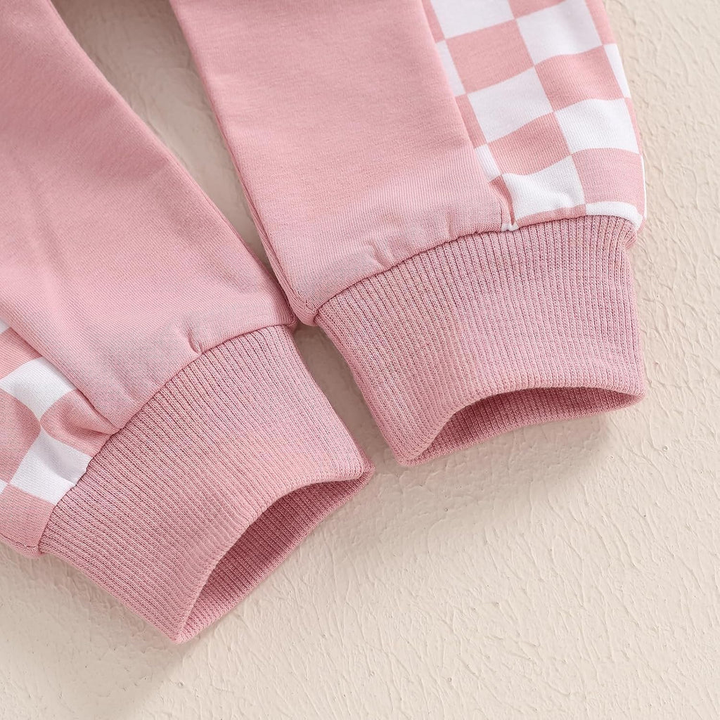 Toddler Baby Girl Clothes Contrast Color Fall Winter Outfit Long Sleeve Sweatshirts and Pants Newborn Infant Set