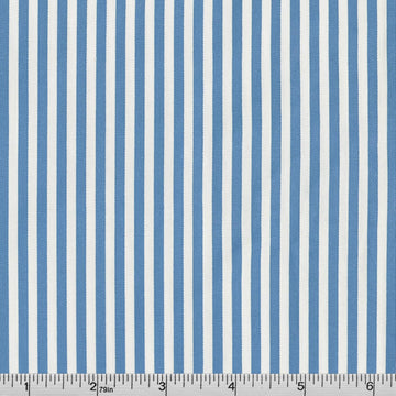 64.2" Wide Striped Fabric By The Yard for Shirt, Bedding Set, Bag and DIY Handicraft. (Blue, 1Y)