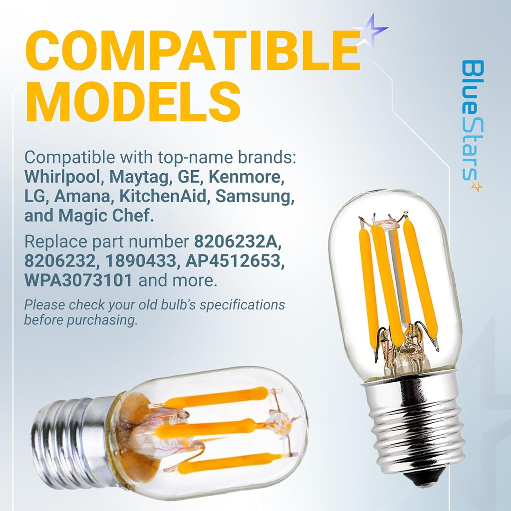 E17 T7 LED Bulb 2W 120V (25W Equivalent) 2700K Warm White