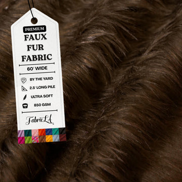 Faux Fur Fabric by The Yard - Artificial Craft Fur - 18" X 60" Inch Wide - Fur Fabric for Craft Supply, DIY Furry