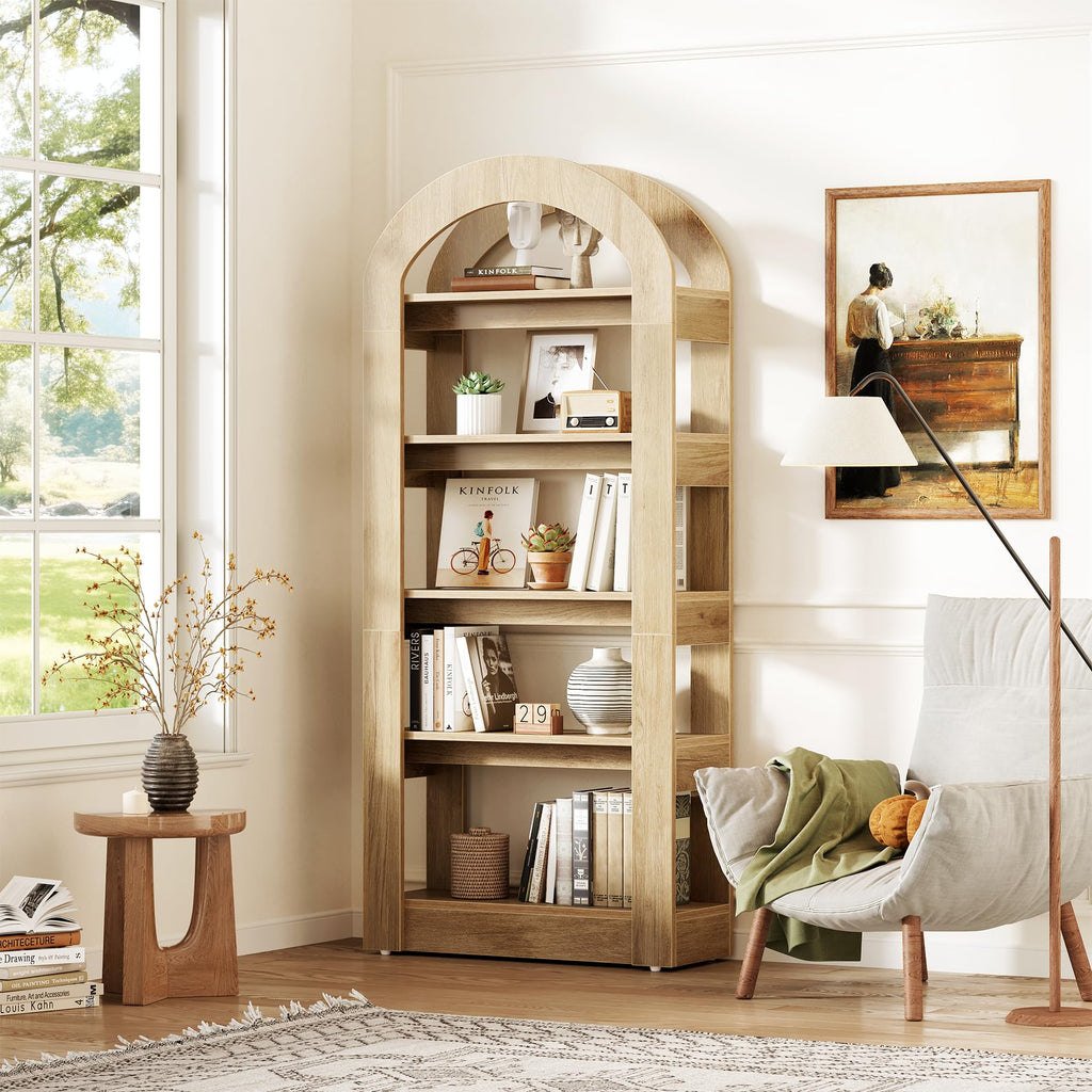 5-Tier Bookshelf, Arch-Shaped — Bookcases | Casa Home Living