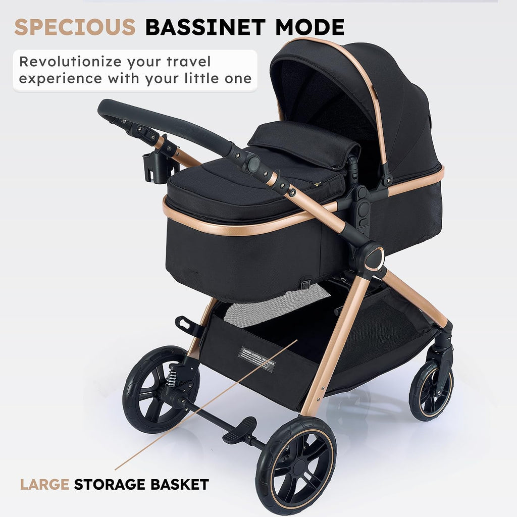 In-1 Convertible Baby Stroller for Newborn to Toddler