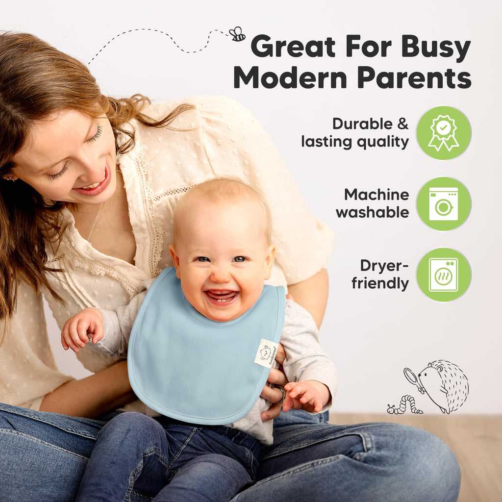 8-Pack Organic Baby Bibs for Drooling and Teething (Dawn)