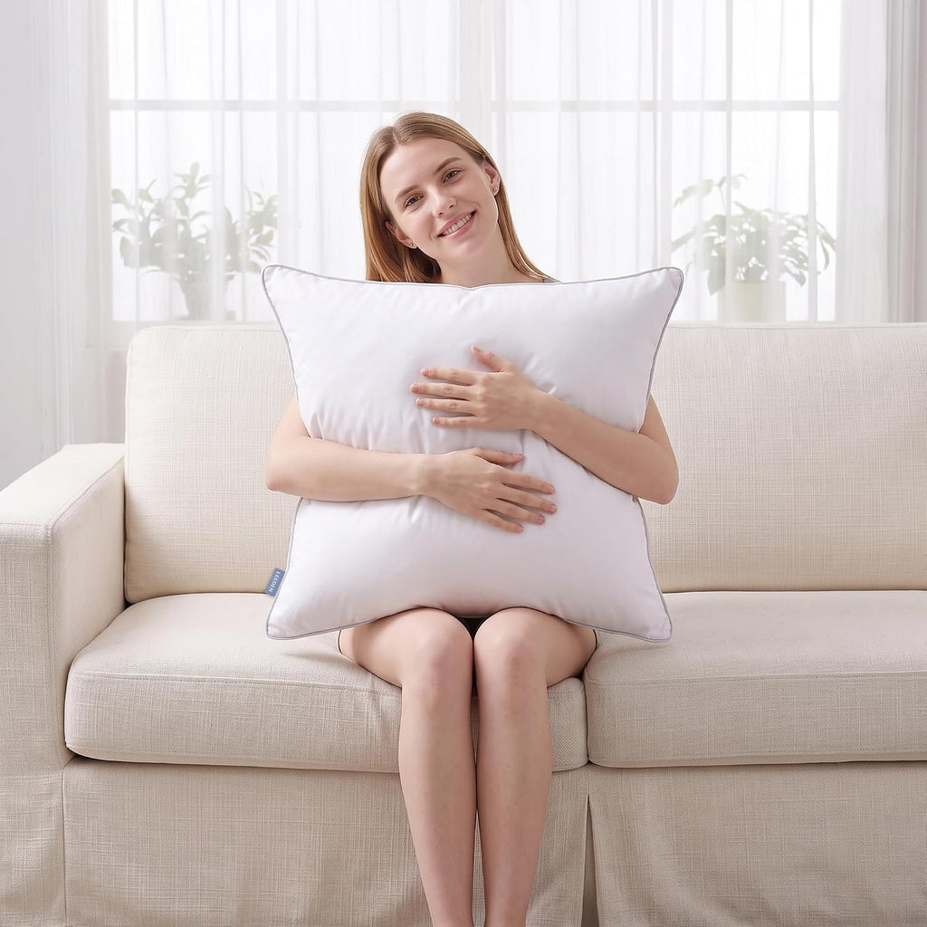 20x20 Pillow Inserts-20 Inch Square Decorative Pillow Insert, Soft Fluffy Throw Pillow Inserts for Sofa & - Set of 2