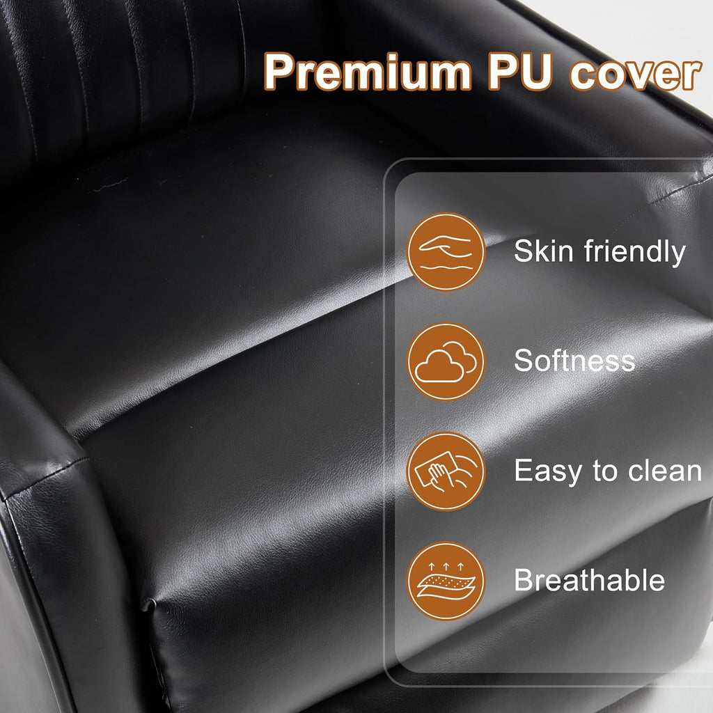 Manual Swivel Rocker Recliner Chair for Adults, Overstuffed Recliner Glider with Massage and Heat, Living Room