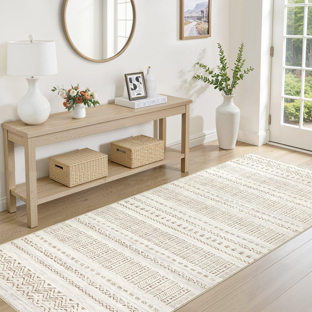 Hallway 3x8 Runner Rugs Washable Boho Moroccan Soft Rug