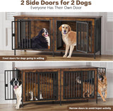 Dog Crate Furniture for 1 or 2 Dogs, Heavy Duty Single/Double Dog Crates for Small/Medium/Large Dogs