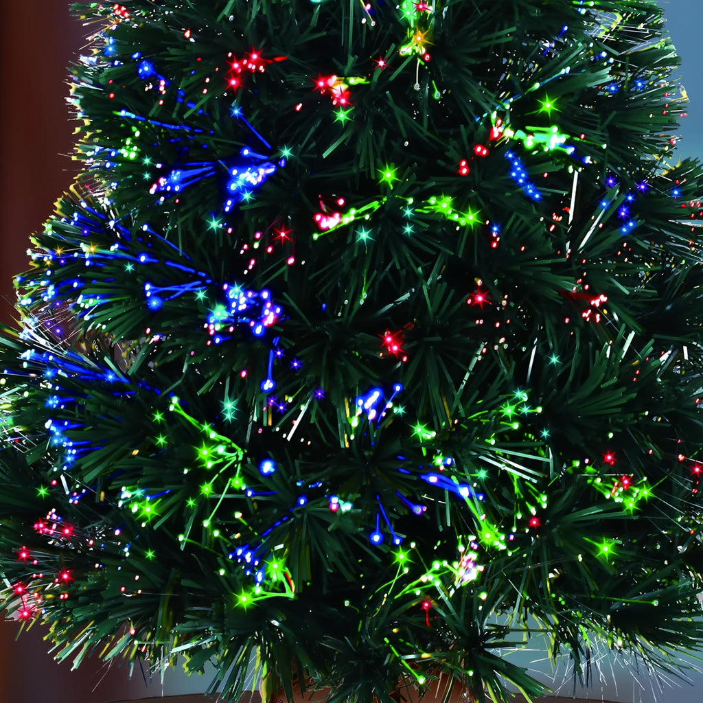 32 in Green Fiber Optic Tabletop Christmas Tree, Color Changing