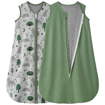Baby Sleep Sack TOG 1.5 with Plush Dots Lining 2 Pack