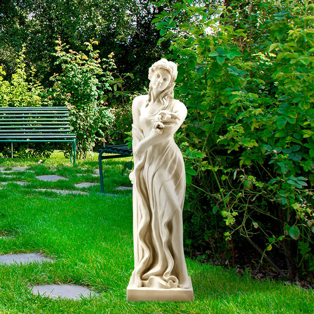 51" Large Nymph Garden Statue, Goddess of Spring Flowers Outdoor