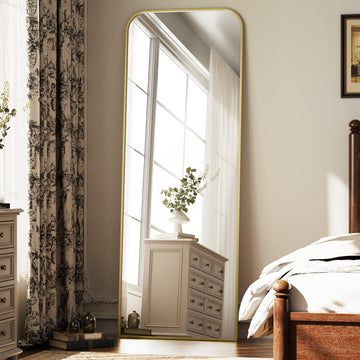 Full Length Mirror 65"x24" Arched Floor Standing Large Mirrors