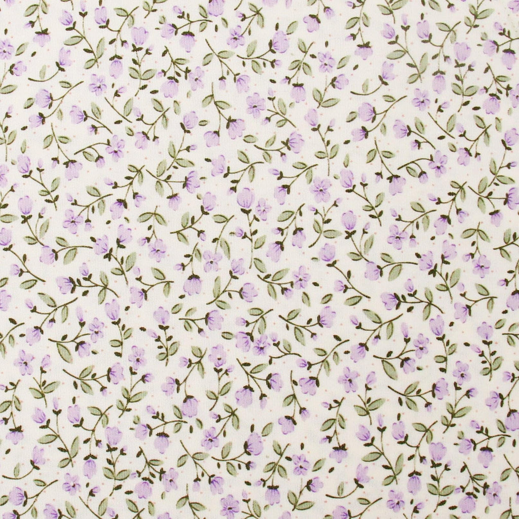 Sevenberry Lavender Rosebud Cotton Quilting Fabric - 3 Yard Cut