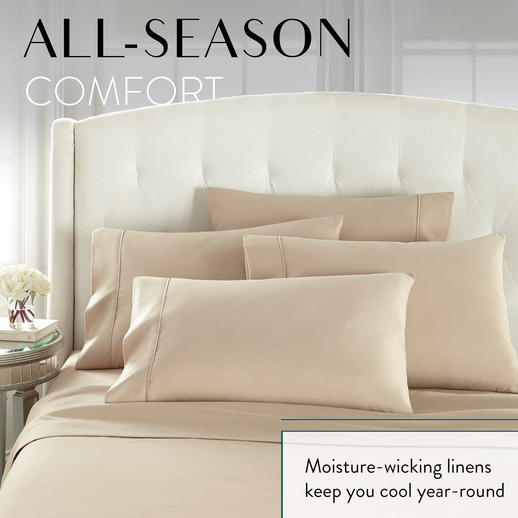 Twin Bunk Bed Sheets w/ 2 Pillowcases, Lightweight Brushed Microfiber Deep Pockets, 4 Piece Fitted Bedding Sets, Taupe