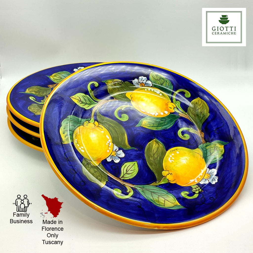 Italian Ceramic dinnerware set - Hand Painted kitchen Dishes sets for 4 - Made in ITALY Tuscany - Italian Pottery