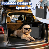 Dog Steps for Car, Truck, SUV, Dog Stairs for Car with Upgraded Non-Slip Surface, Foldable Dog Ramp for Car