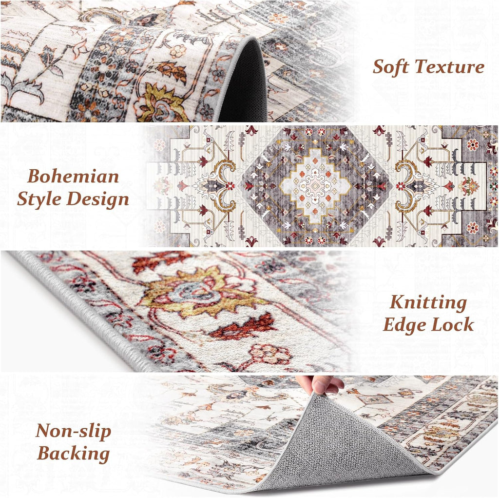 Outdoor Boho Area Rug 6x9 Ft Outside Rug Outdoor Carpet Large Floor Mat
