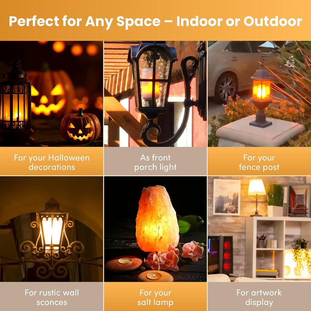 Fire Effect T6 T8 E12 LED Fire Candle Light Bulb Flame Flicker Tube Base Shape Novelty Lighting B11 Torch Bulbs 12mm