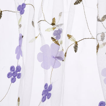 5 Yard Tulle Fabric 175"x51"3D Flower Embroidery Mesh Lace Fabric for DIY Handmade Clothing Wedding Dress Skirt Home