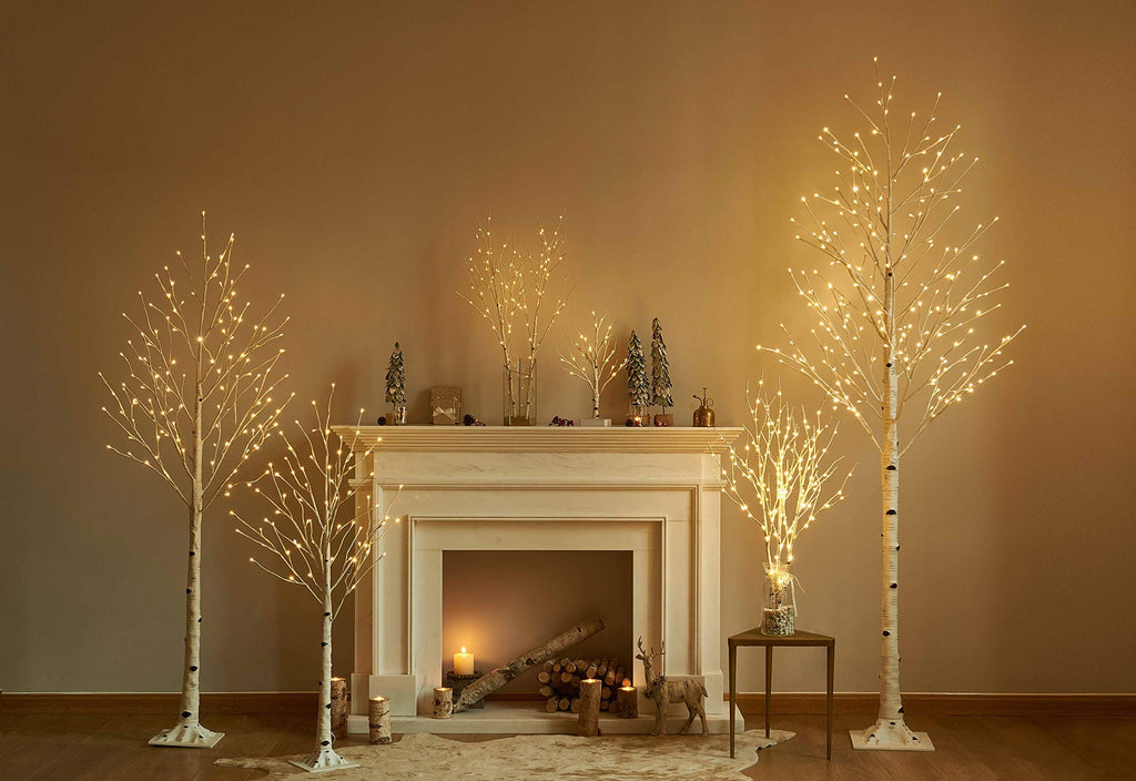 Lighted Birch Branches Plug in with Timer 30IN 150 LED Fairy Lights, White Willow Branch Lights for Christmas