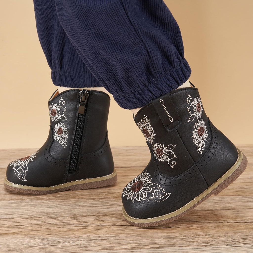 Baby Cowboy Boots Infant Cowgirl Western Shoes Black