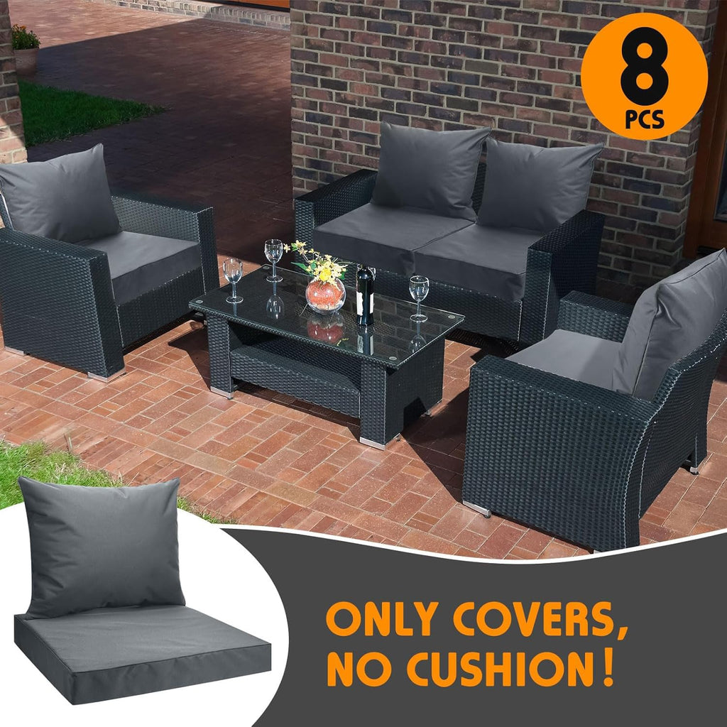 Outdoor Patio Furniture Chair Cushion Covers 4Pcs, Hot Pink