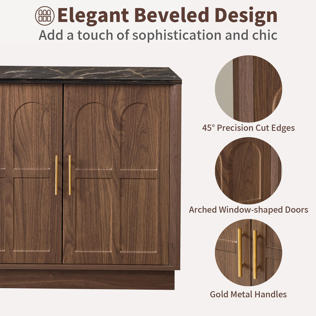 66.5" Sideboard Buffet Cabinet with Storage, Modern Credenza
