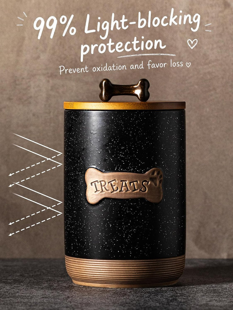 Dog Treat Container, Dog Treat Jar for Countertop Airtight Seal Lid