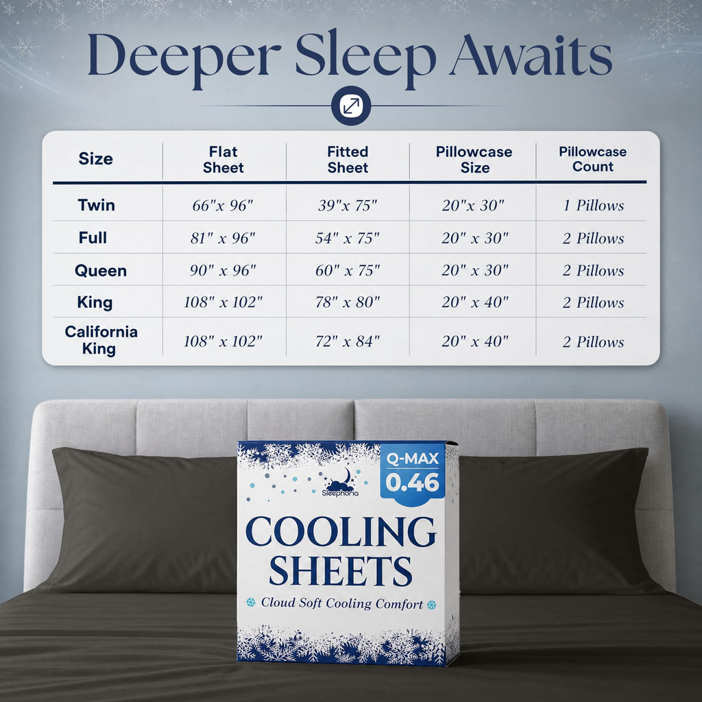 Cooling Sheets - BreezeWeave 4 PC Queen Size Cooling Bed Sheets for Hot Sleepers & Deep, Cool - Cloud Soft, Silky