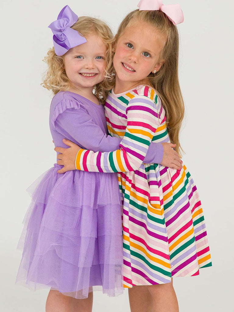 Baby/Toddler Girls Long Sleeve Twirl Dress - Dress with Pockets